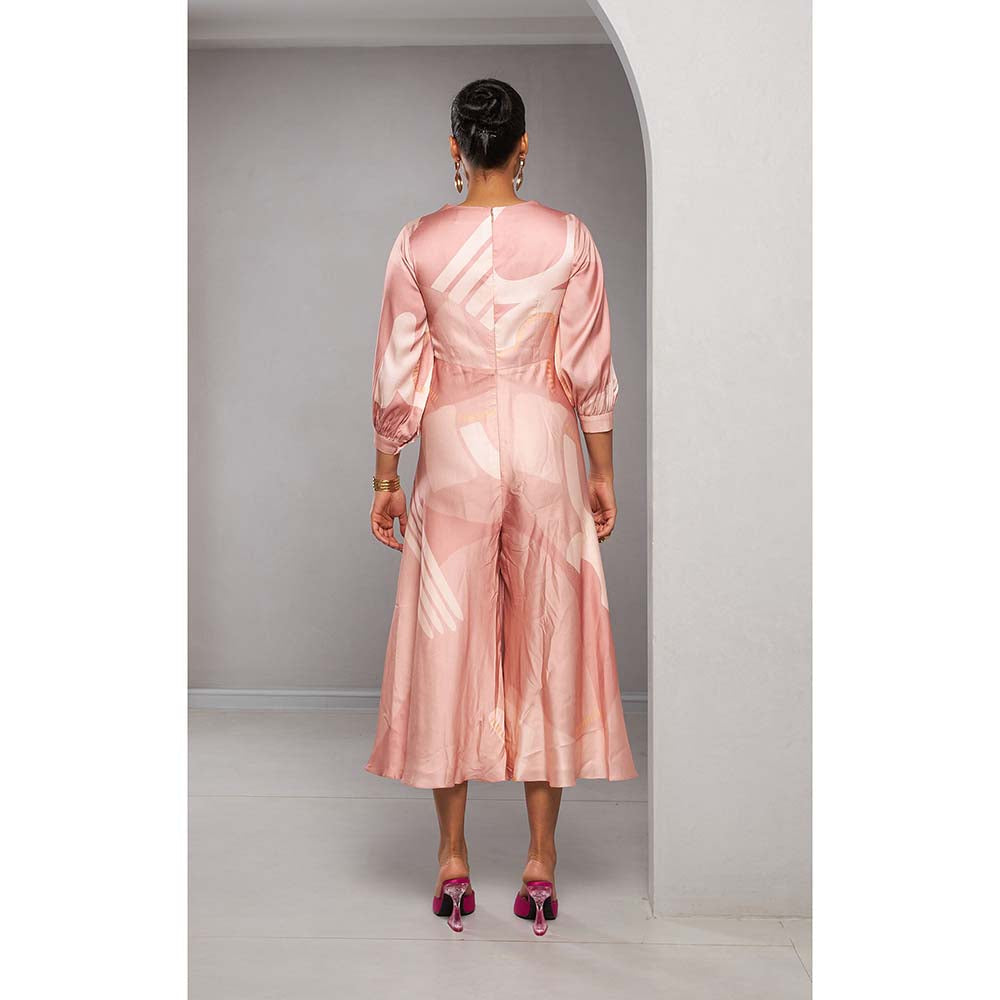 Vedika M Mauve Printed Jumpsuit.
