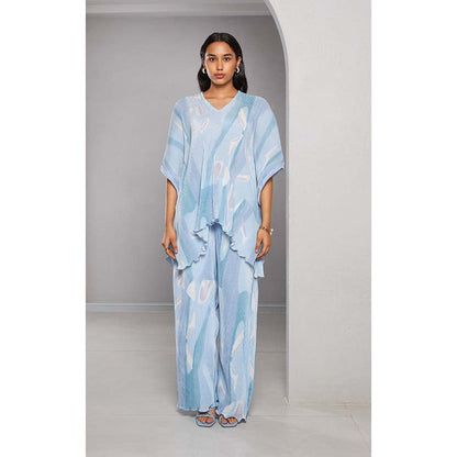 Vedika M Blue Micro Co-Ord (Set of 2)
