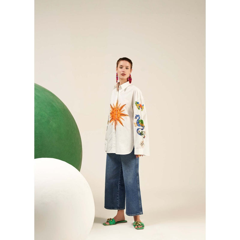 Verb White Camelia Shirt