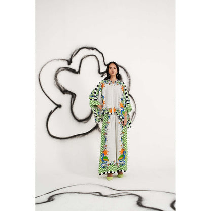Verb Ivory Shea Kaftan with Palazzo (Set of 2)