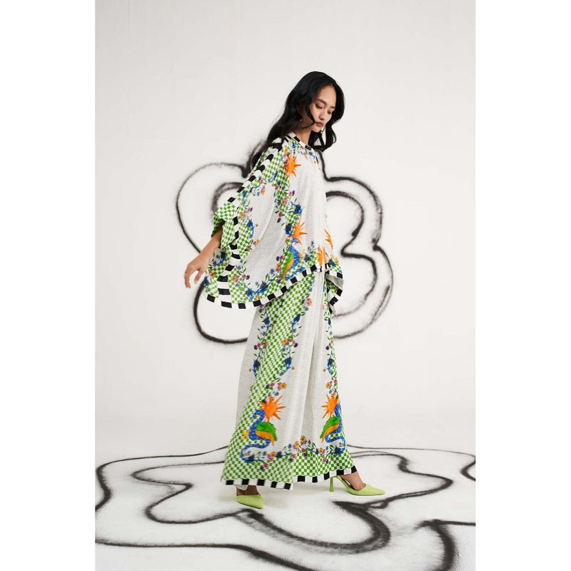 Verb Ivory Shea Kaftan with Palazzo (Set of 2)