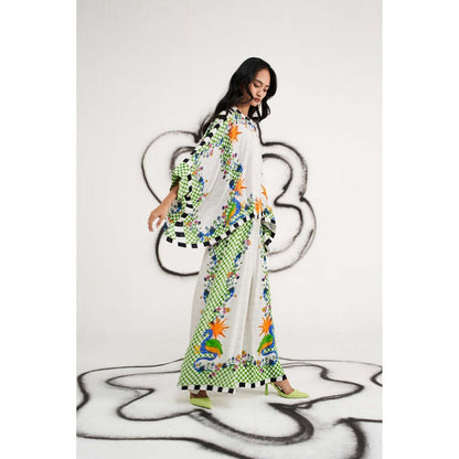 Verb Ivory Shea Kaftan with Palazzo (Set of 2)