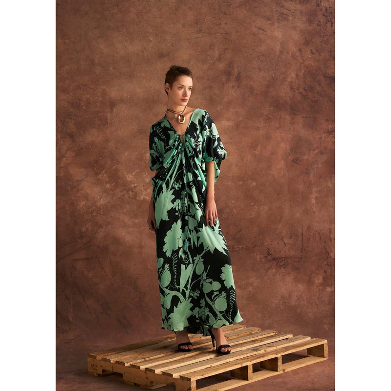 Verb Green Meissa Kaftan Dress