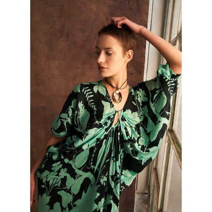 Verb Green Meissa Kaftan Dress