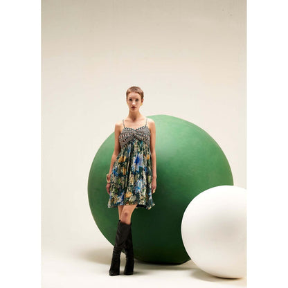 Verb Green Sparkle Mini Dress