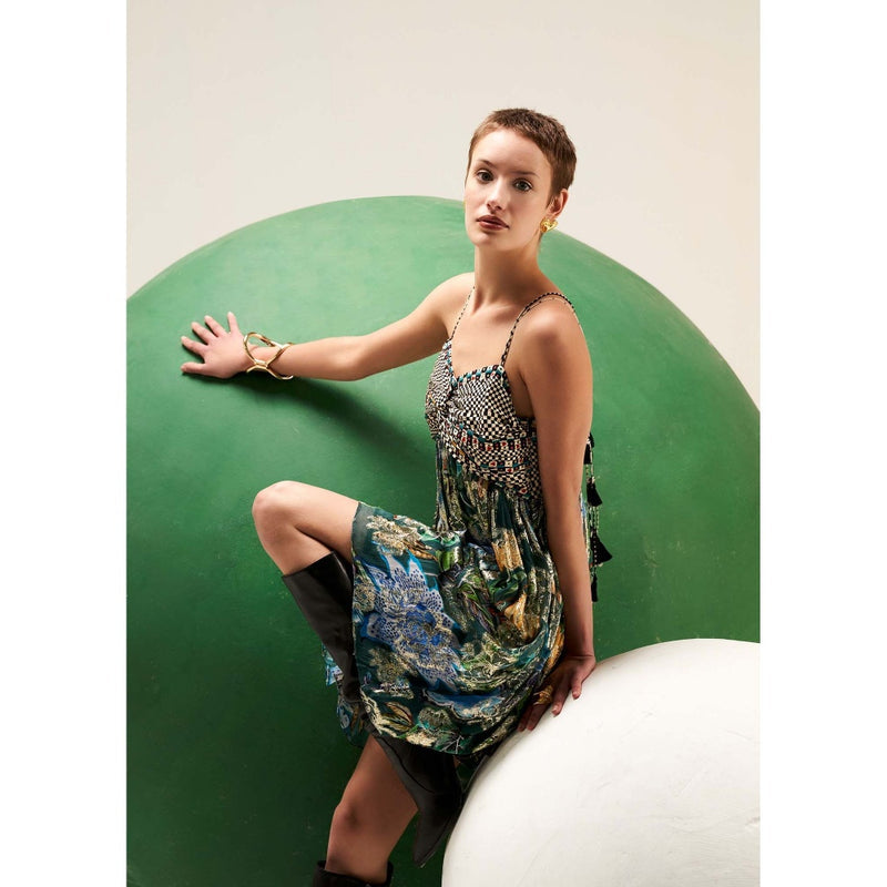 Verb Green Sparkle Mini Dress