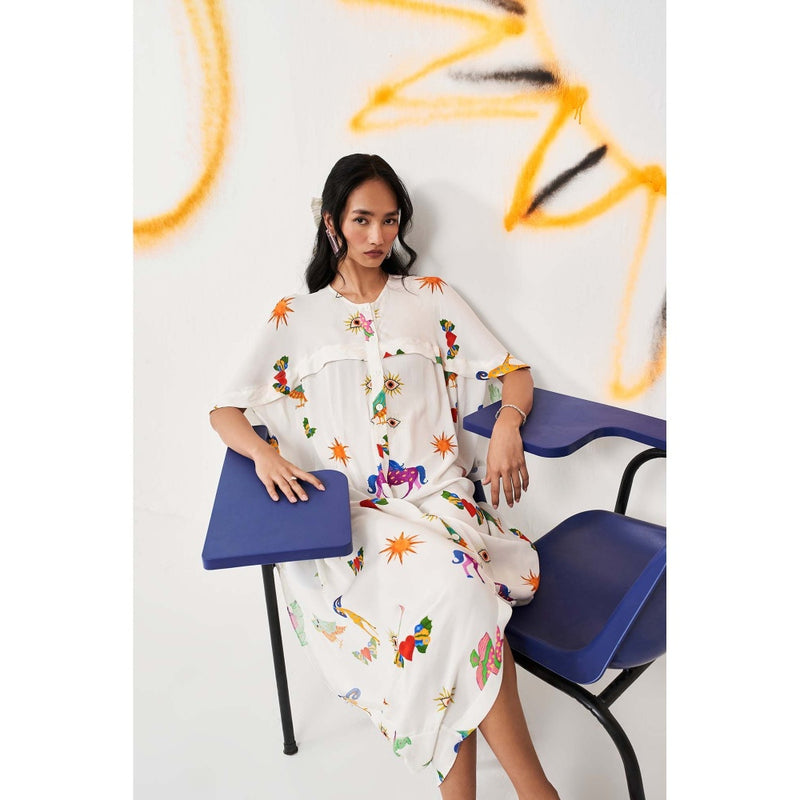 Verb Ivory Zuri Kaftan Dress