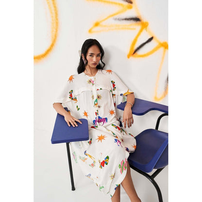 Verb Ivory Zuri Kaftan Dress