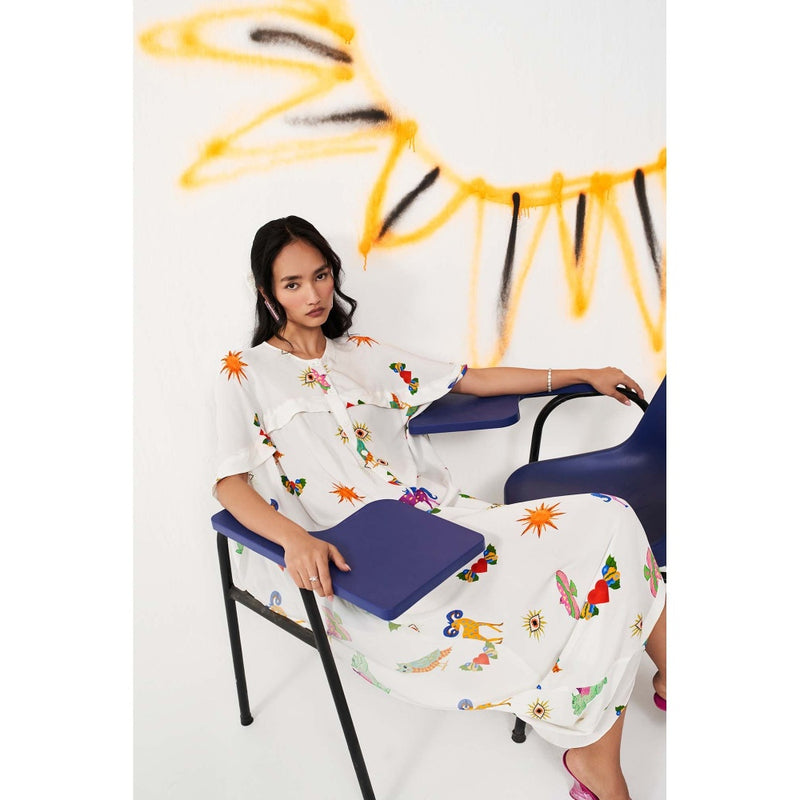 Verb Ivory Zuri Kaftan Dress