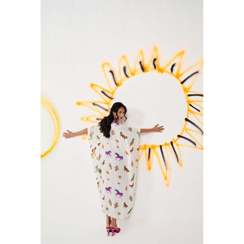 Verb Ivory Zuri Kaftan Dress