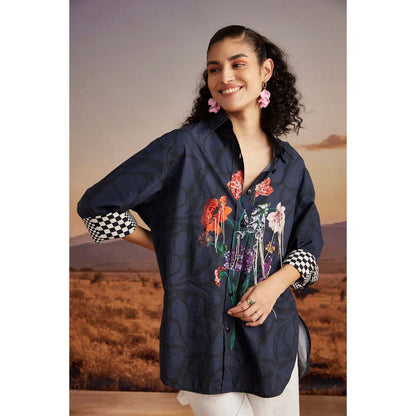 Verb Navy Blue Elsie Shirt