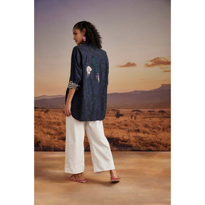 Verb Navy Blue Elsie Shirt