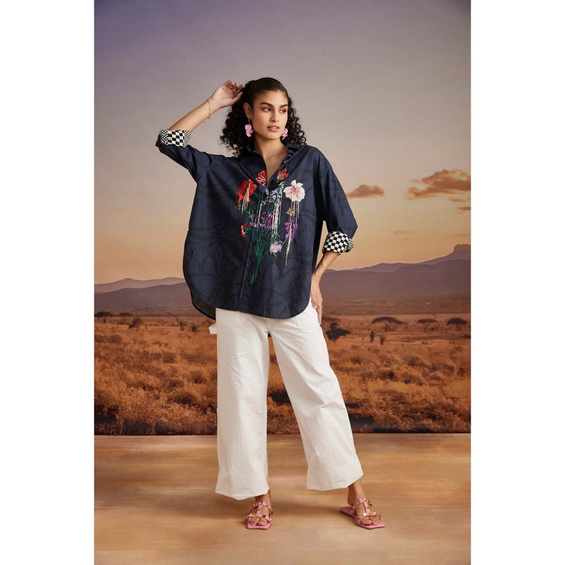 Verb Navy Blue Elsie Shirt