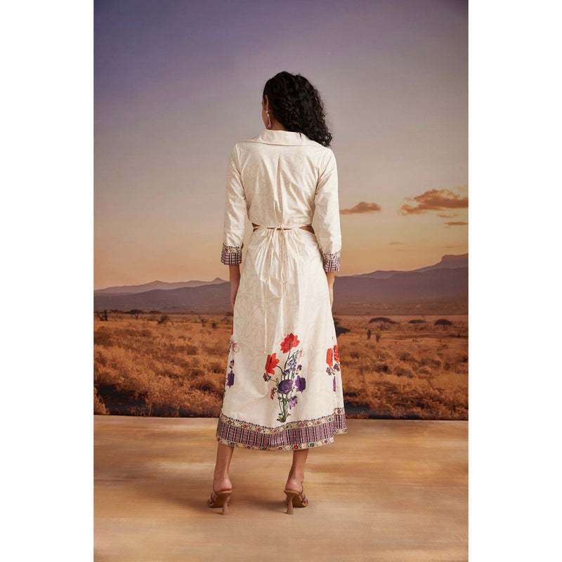 Verb White Mirabella Cutout Maxi Dress