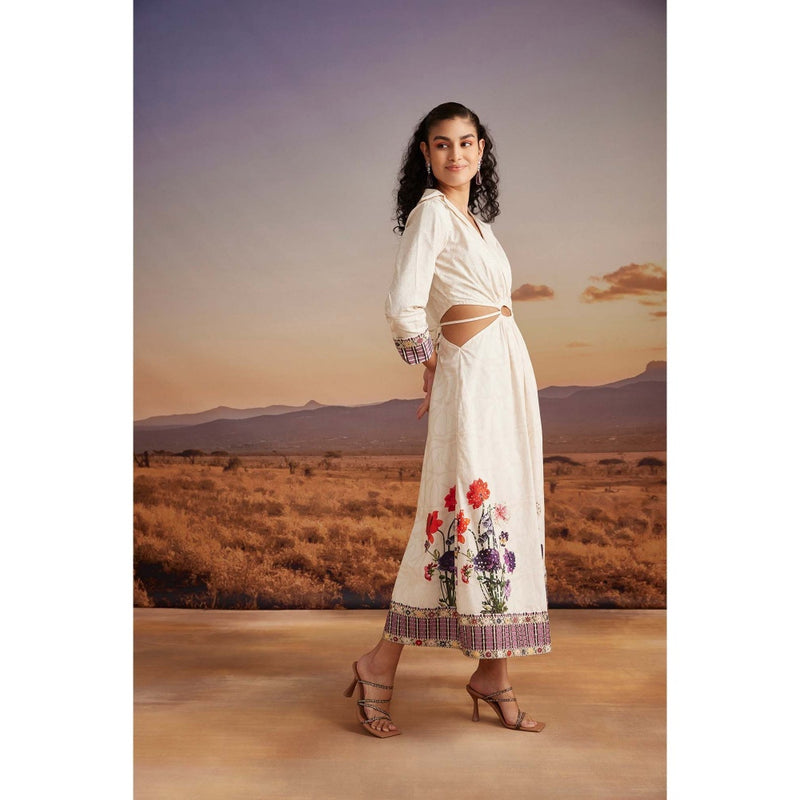 Verb White Mirabella Cutout Maxi Dress