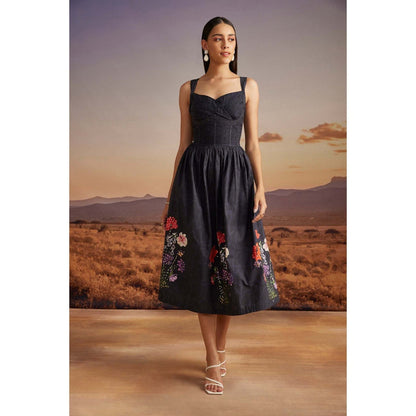 Verb Black Orsa Midi Dress