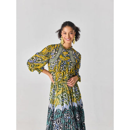 Verb Sharvi Yellow Printed Top
