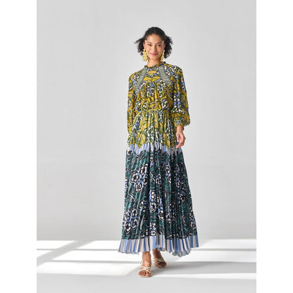 Verb Sharvi Yellow Printed Top