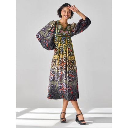 Verb Multi-Color Printed Mau Midi Dress