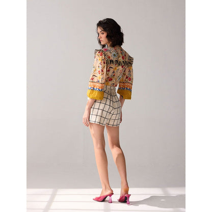 Verb Beige Vama Printed Shirt