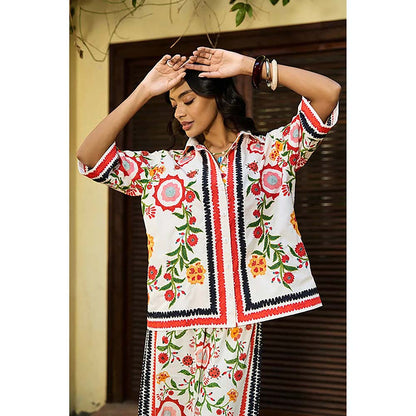 Verb Ivory Blair Embroidered Shirt