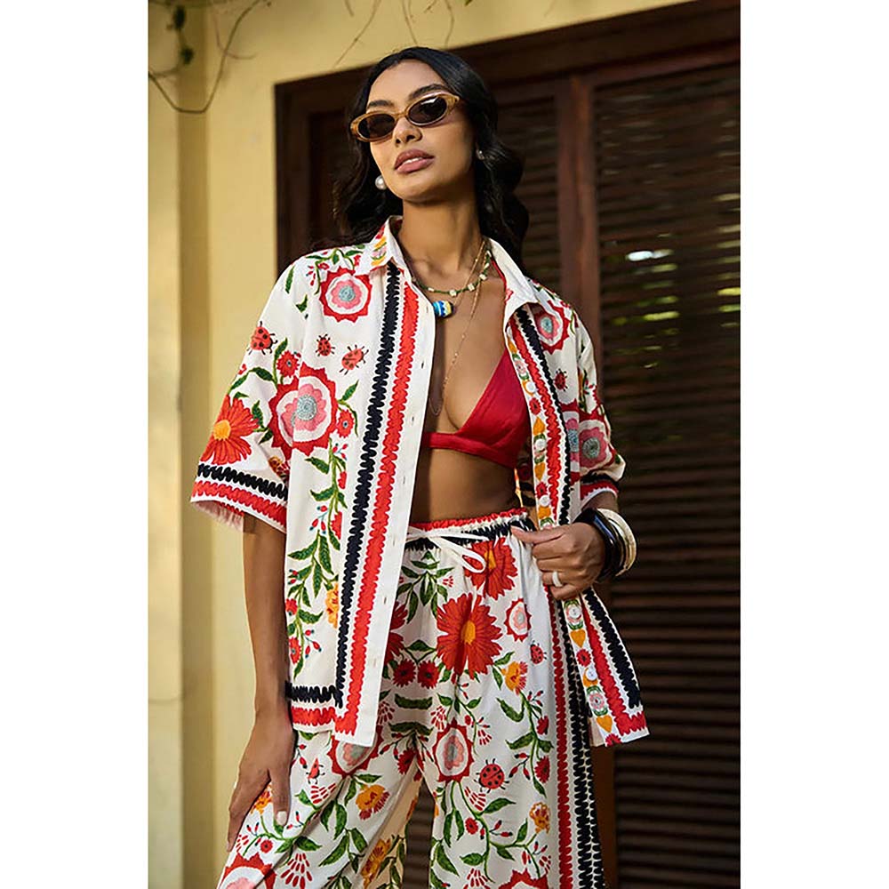 Verb Ivory Blair Embroidered Shirt