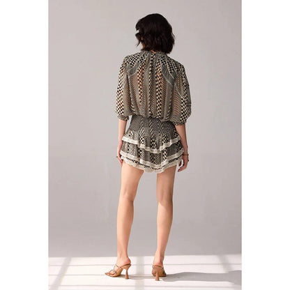 Verb Black Keira Checks Skorts