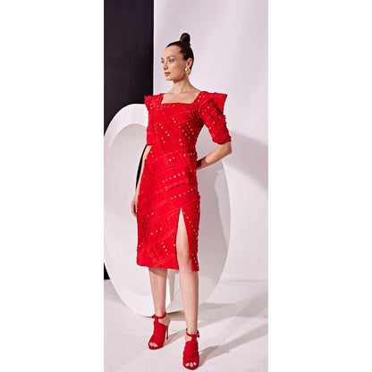 Vidhi Wadhwani Ola Red Dress