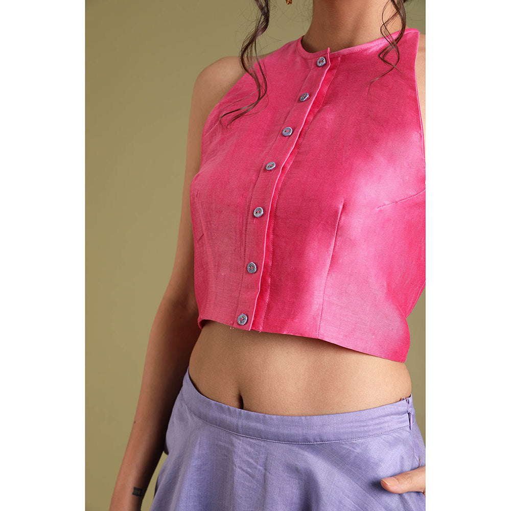 Vinusto Pink Top with Skirt and Scarf (Set of 3)