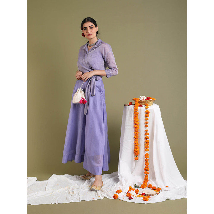 Vinusto Lavender Tissue Wrap Top with Slip (Set of 2)