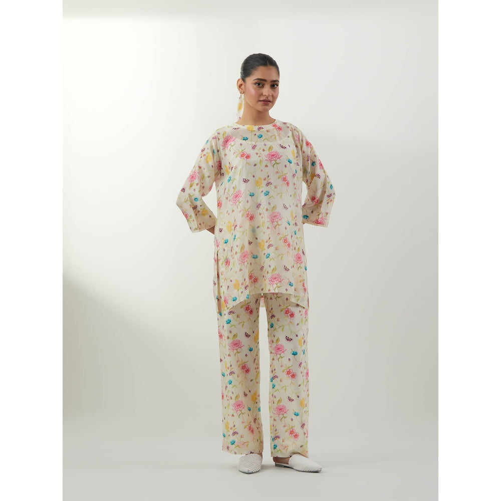 Vinusto White Printed Co-Ord Set