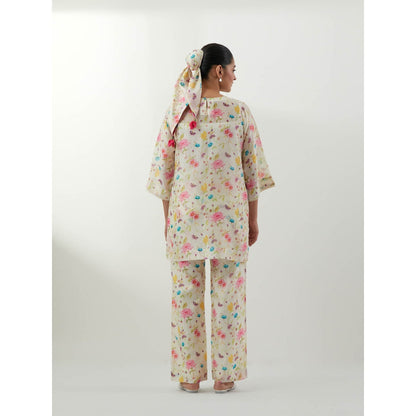 Vinusto White Printed Co-Ord Set