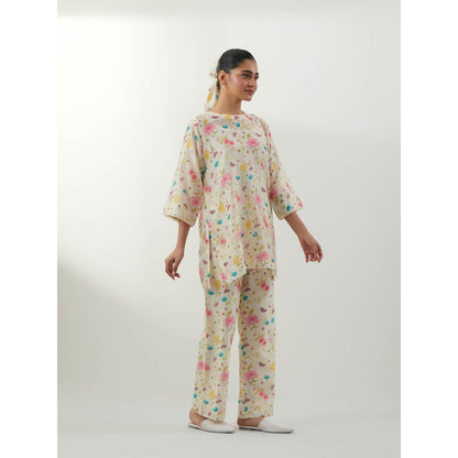 Vinusto White Printed Co-Ord Set