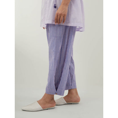 Vinusto Lavender Wrap Chikankari Top with Pant