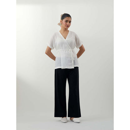 Vinusto Wrap Around Chikankari Multi-Color Top with Pant and Slip