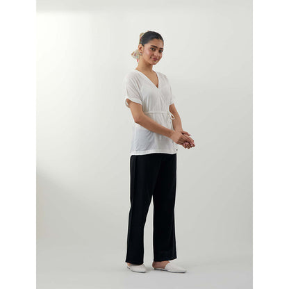 Vinusto Wrap Around Chikankari Multi-Color Top with Pant and Slip