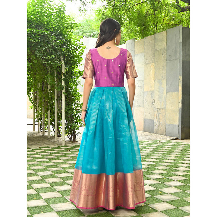 Vinya Navya Multicolour Maxi Embroidered Dress