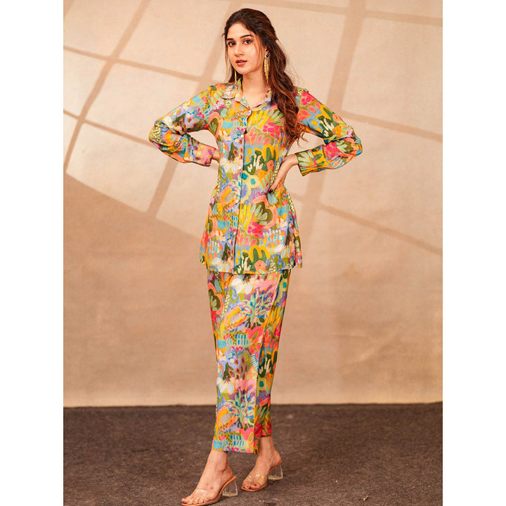 Vinya Multi-Color Muslin Printed Co-Ord (Set of 2)