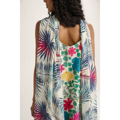 Vishala Shree White Lily Sharara with Kurta and Dupatta (Set of 3)