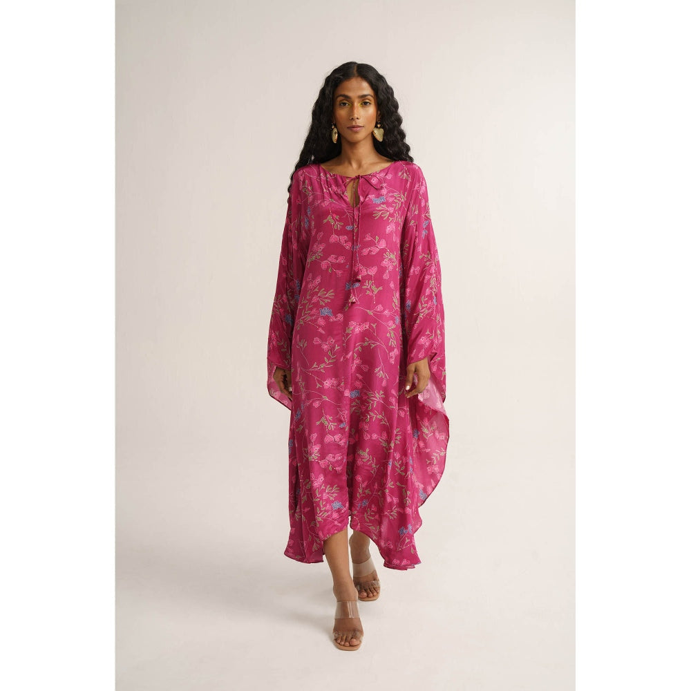 Vishala Shree Pink Primrose Kaftan Dress