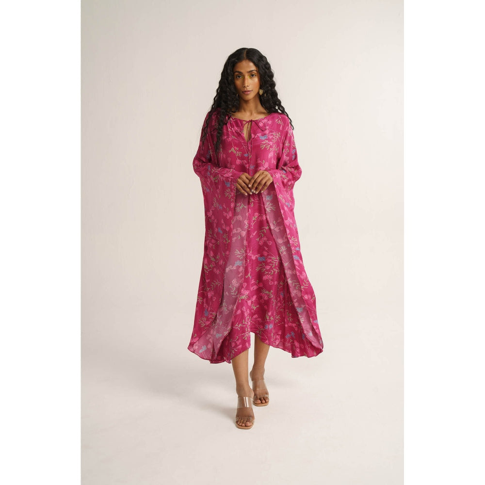 Vishala Shree Pink Primrose Kaftan Dress