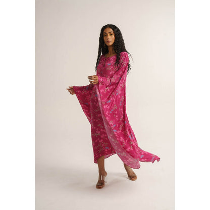 Vishala Shree Pink Primrose Kaftan Dress