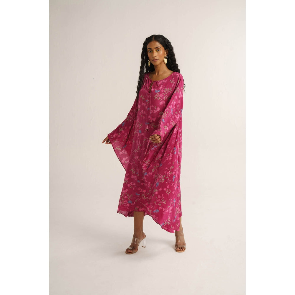 Vishala Shree Pink Primrose Kaftan Dress