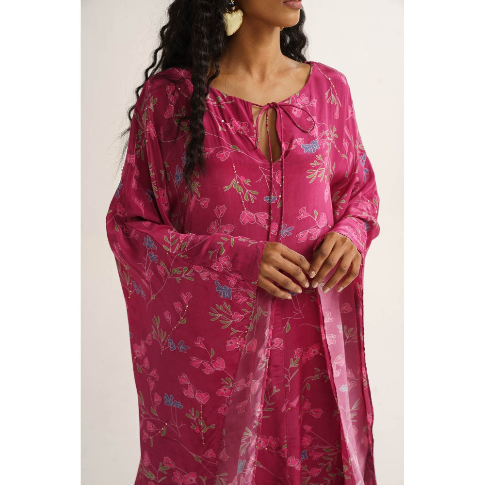 Vishala Shree Pink Primrose Kaftan Dress