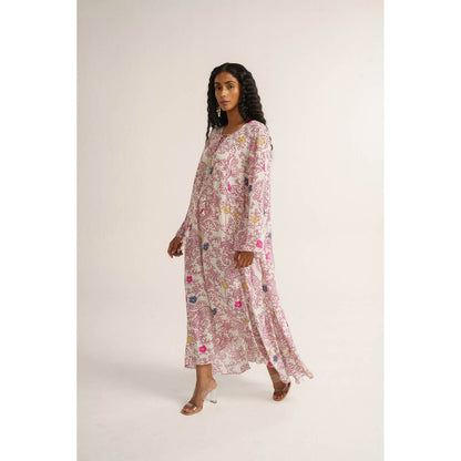 Vishala Shree White Daisy Maxi Dress