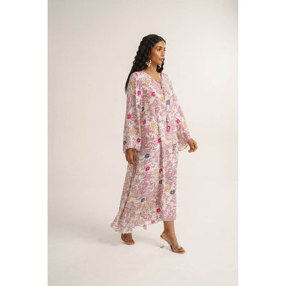 Vishala Shree White Daisy Maxi Dress