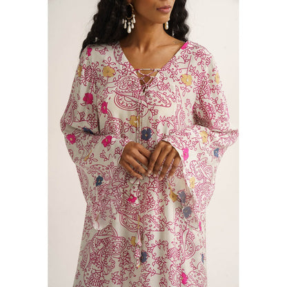 Vishala Shree White Daisy Maxi Dress