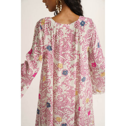 Vishala Shree White Daisy Maxi Dress