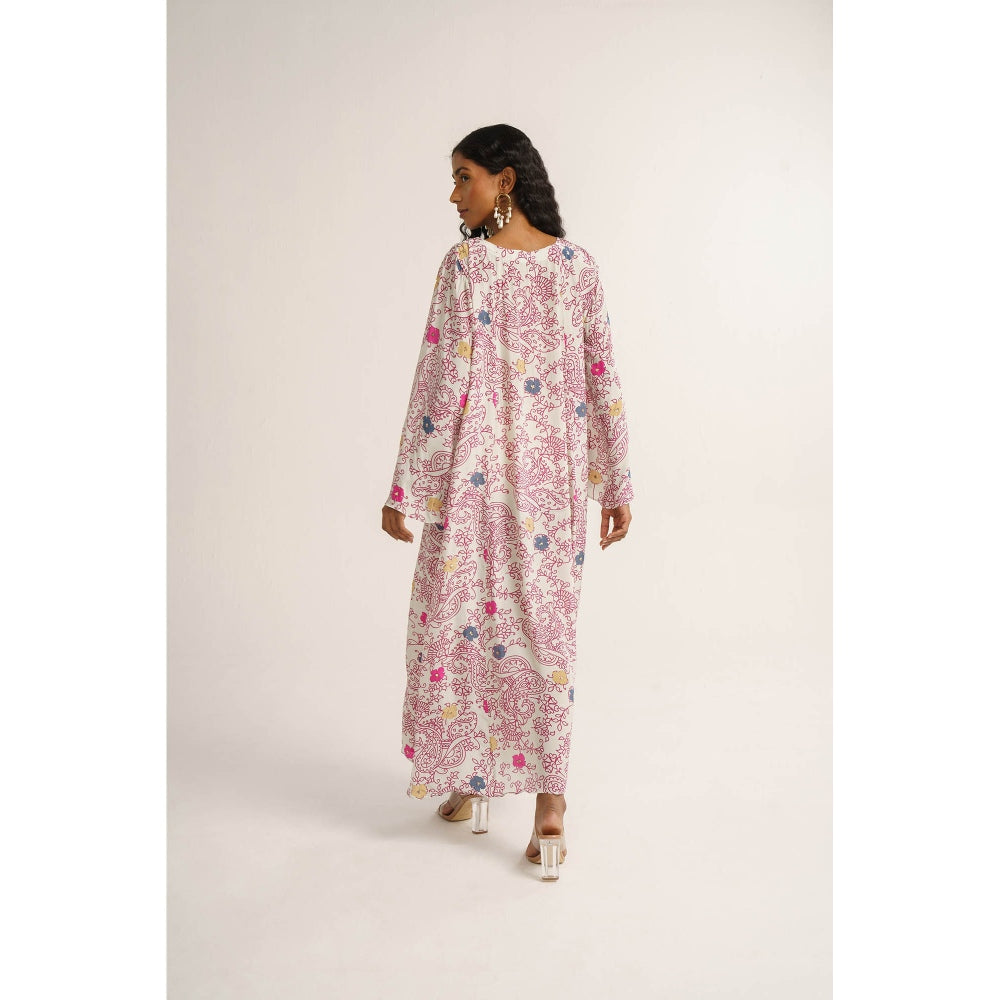 Vishala Shree White Daisy Maxi Dress