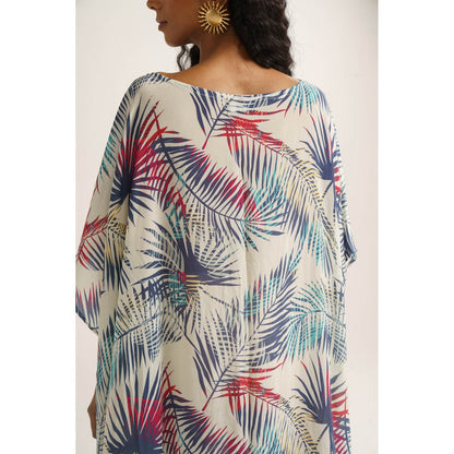 Vishala Shree White Squill Kaftan Dress